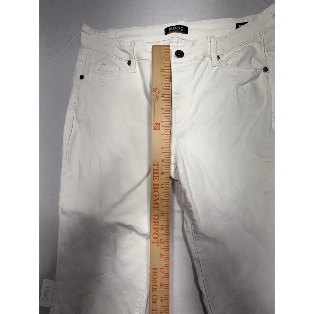 Buffalo David Bitton Women's Capri Jeans White Mid-Rise Stretch 5-Pocket 12 - Picture 7 of 8